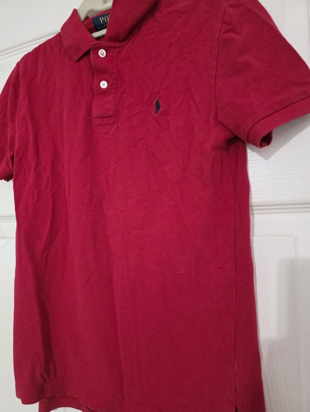 Polo Ralph Lauren Boys Red Short Sleeve Polo Shirt Size 10/12 M Preppy Casual